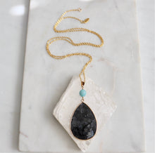 Load image into Gallery viewer, Mesa Blue Labradorite and Amazonite Long Necklace