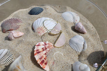 Load image into Gallery viewer, Scout Curated Wears Rose Quartz Gold Hoop Earrings