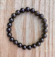 Load image into Gallery viewer, Goldsheen Obsidian Beaded Stretch Bracelet