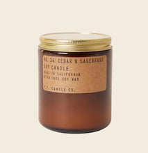 Load image into Gallery viewer, P.F. Candle Co. Cedar & Sagebrush Soy Candle