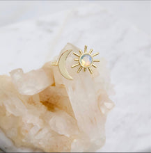 Load image into Gallery viewer, Mesa Blue Opalite Sun and Moon Ring