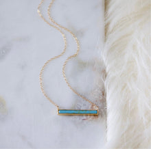 Load image into Gallery viewer, Mesa Blue Turquoise Bar Necklace