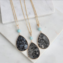 Load image into Gallery viewer, Mesa Blue Labradorite and Amazonite Long Necklace