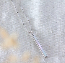 Load image into Gallery viewer, Mesa Blue Mother of Pearl Bar Necklace
