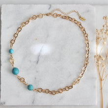 Load image into Gallery viewer, Mesa Blue Turquoise Collar Necklace