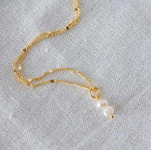 Load image into Gallery viewer, Mesa Blue Mini Pearl Drop Necklace
