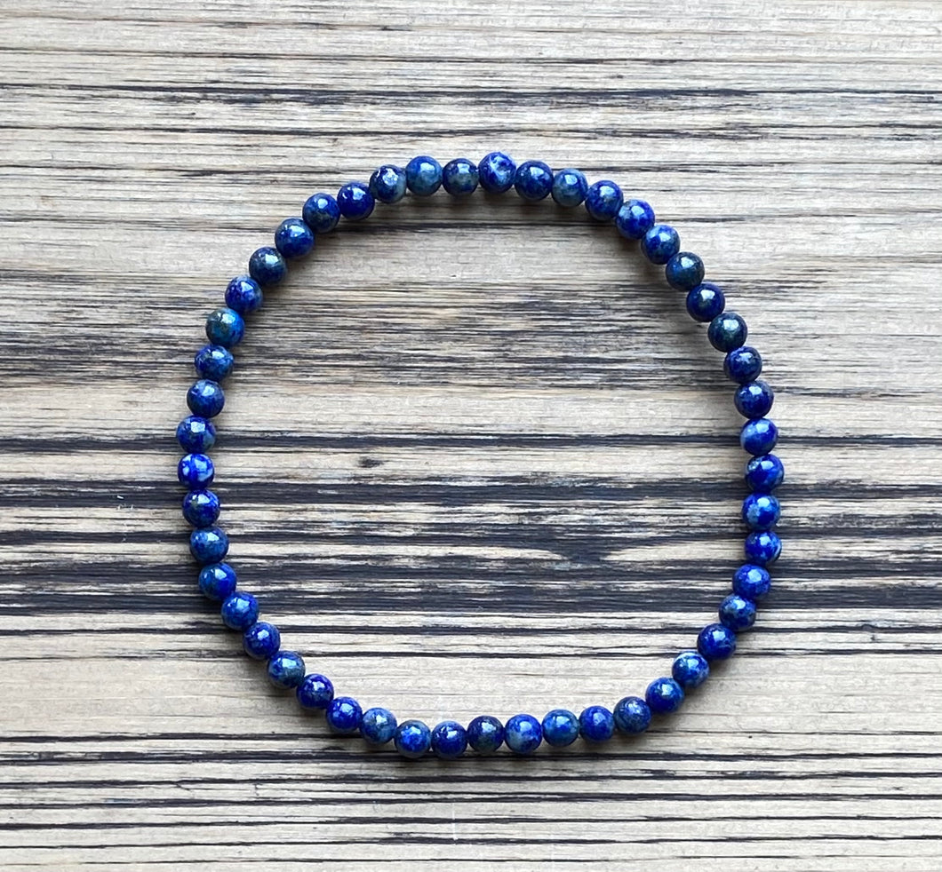 Lapis Beaded Stretch Bracelet