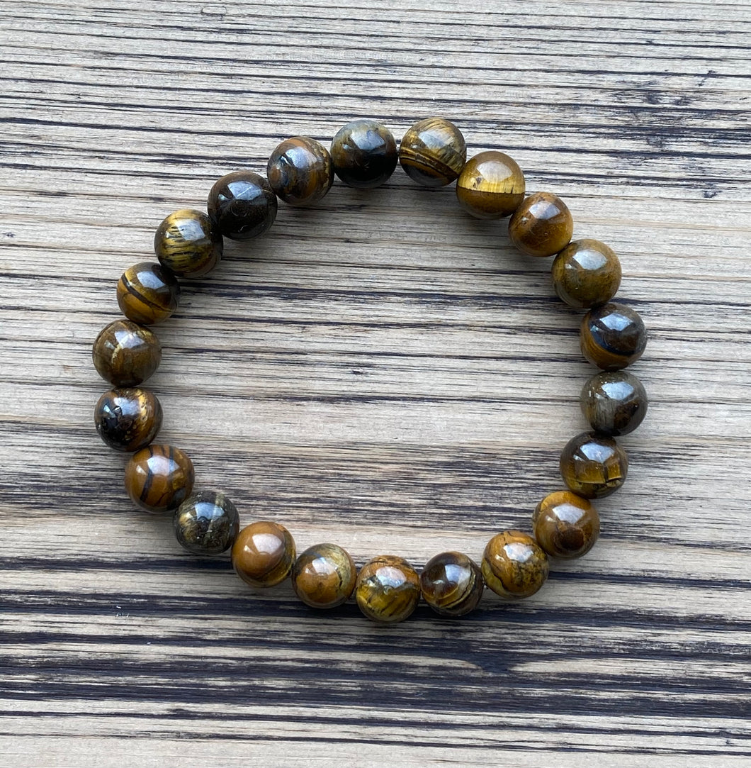 Tiger Eye Beaded Stretch Bracelet