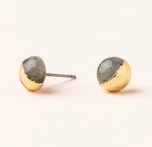 Load image into Gallery viewer, Scout Curated Wears Labradorite Dipped Stone Stud Earrings
