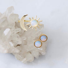 Load image into Gallery viewer, Mesa Blue Opalite Stud Earrings
