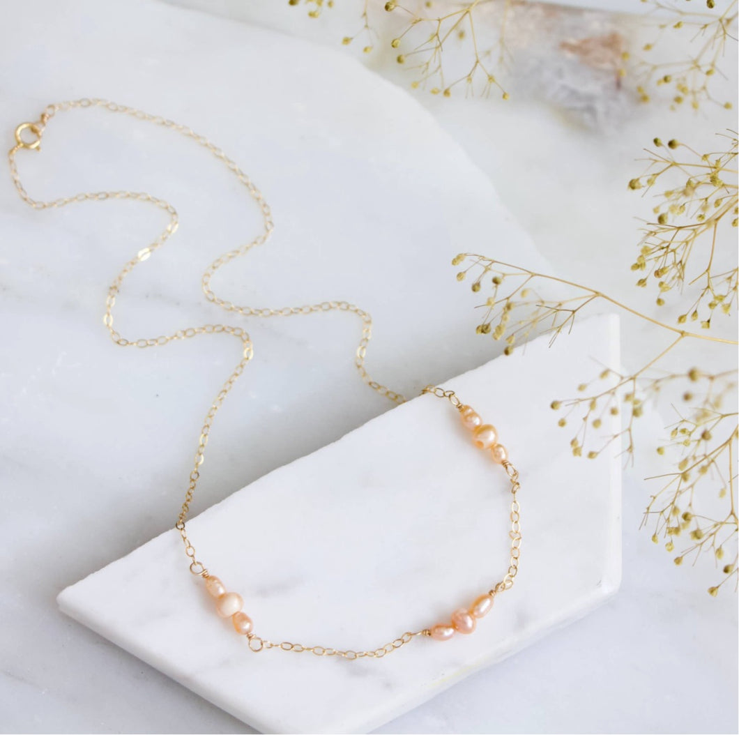 Mesa Blue Pearl Choker Necklace