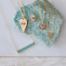 Load image into Gallery viewer, Mesa Blue Turquoise Bar Necklace
