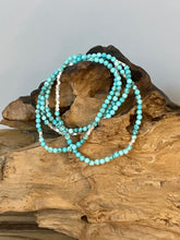 Load image into Gallery viewer, Scout Curated Wears Silver Turquoise Wrap Bracelet/Necklace
