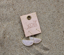 Load image into Gallery viewer, Scout Curated Wears Rose Quartz Gold Hoop Earrings
