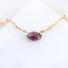 Load image into Gallery viewer, Mesa Blue Amethyst Oval Necklace

