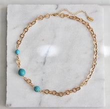 Load image into Gallery viewer, Mesa Blue Turquoise Collar Necklace
