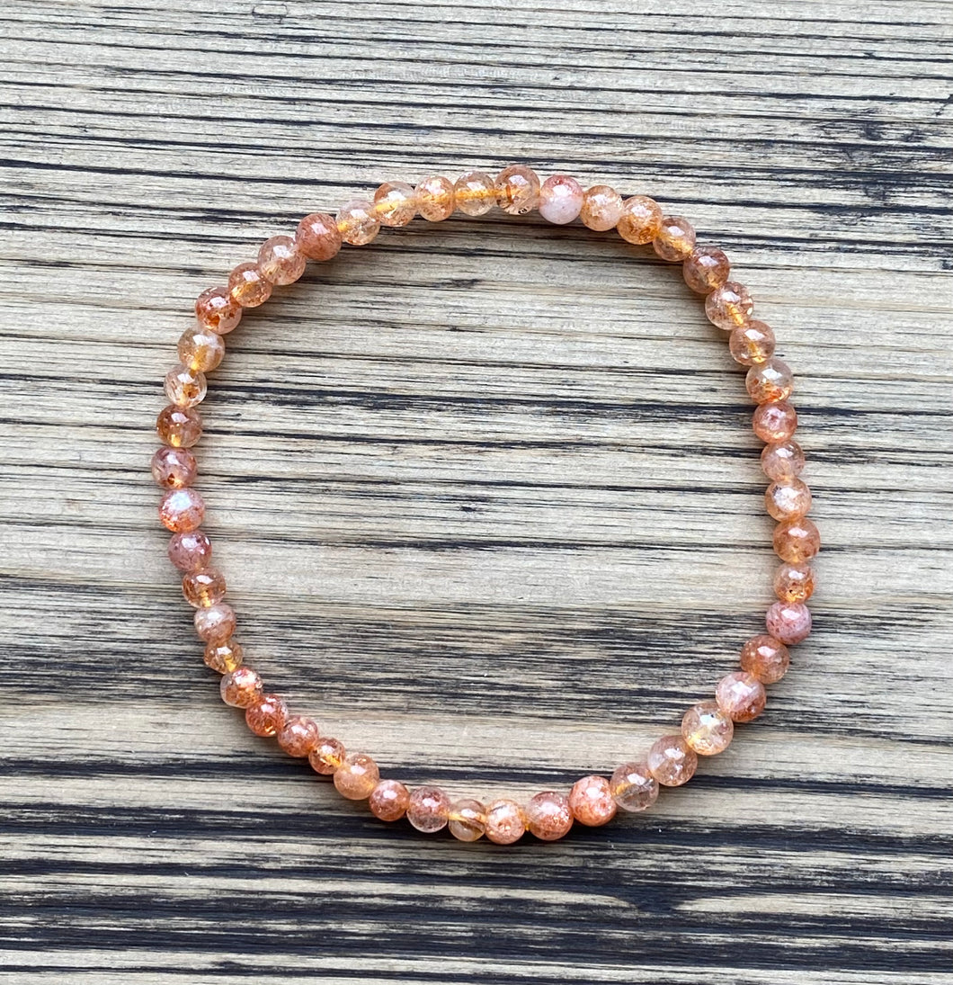 Sunstone Beaded Stretch Bracelet