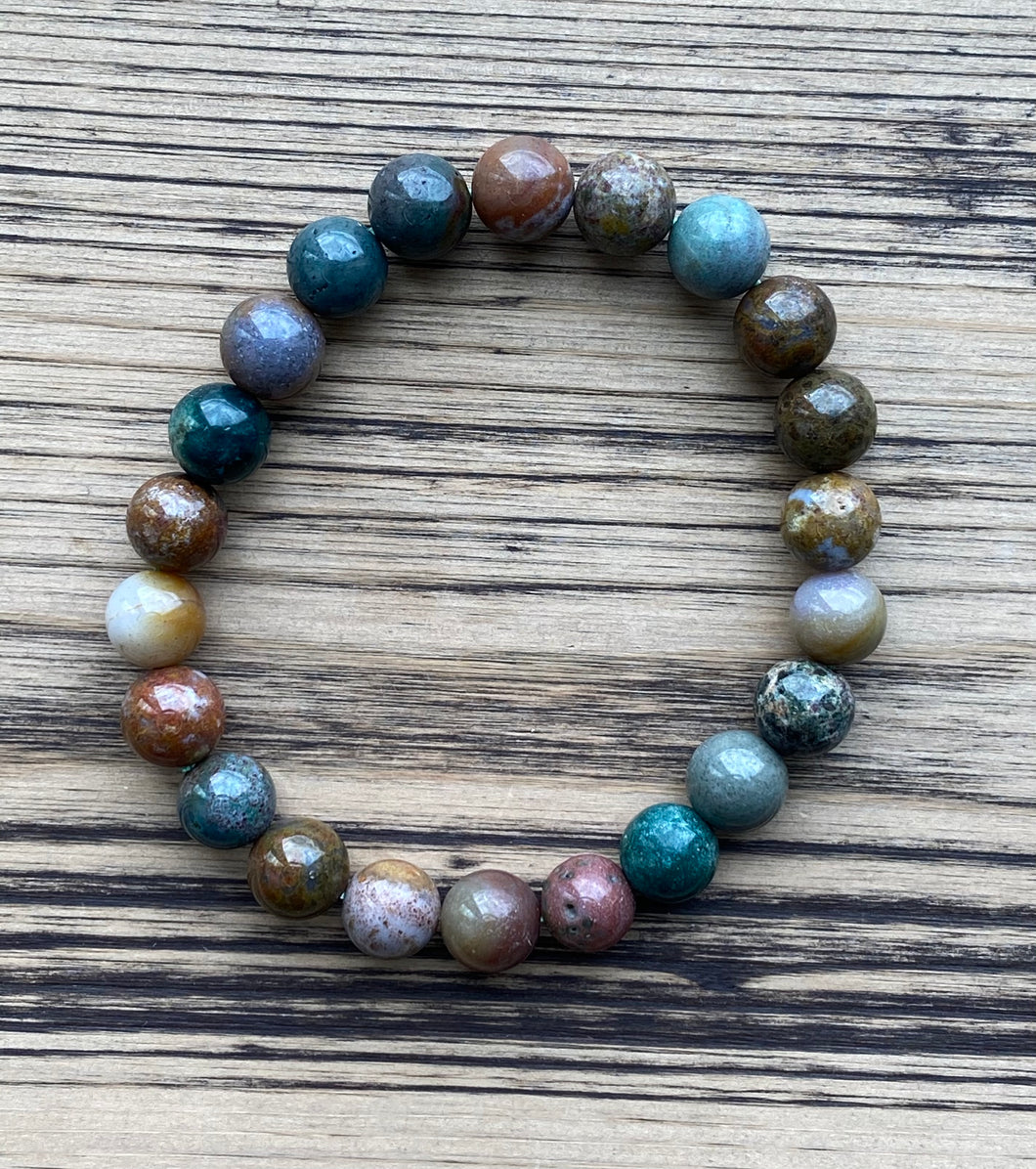 Ocean Jasper Beaded Stretch Bracelet