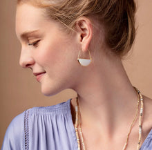 Load image into Gallery viewer, Scout Curated Wears Opalite Gold Hoop Earrings
