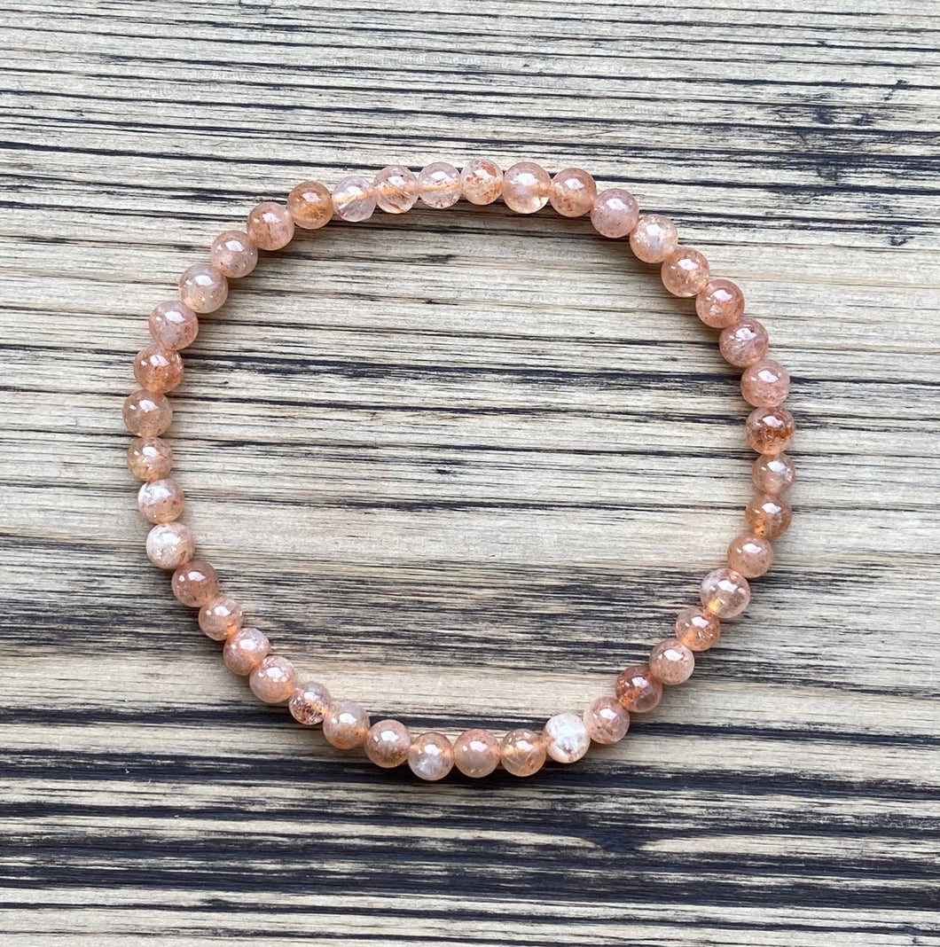 Sunstone Beaded Stretch Bracelet