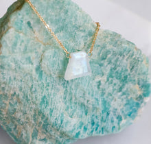 Load image into Gallery viewer, Mesa Blue Moonstone Freeform Slice Necklace
