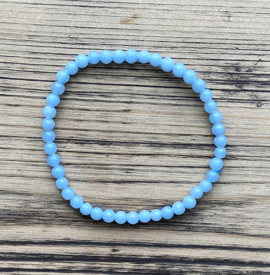 Angelite Beaded Stretch Bracelet