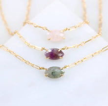 Load image into Gallery viewer, Mesa Blue Amethyst Oval Necklace
