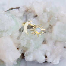 Load image into Gallery viewer, Mesa Blue Opalite Sun and Moon Ring
