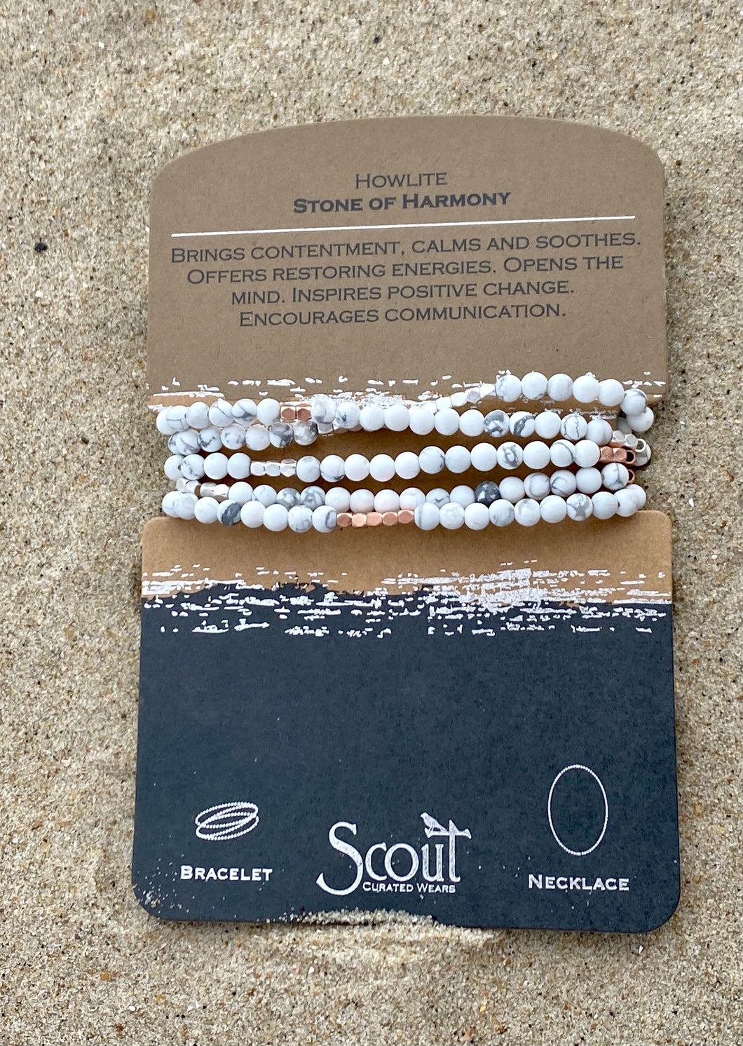 Scout Curated Wears Howlite Wrap Bracelet/Necklace