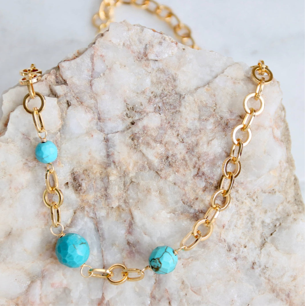 Mesa Blue Turquoise Collar Necklace