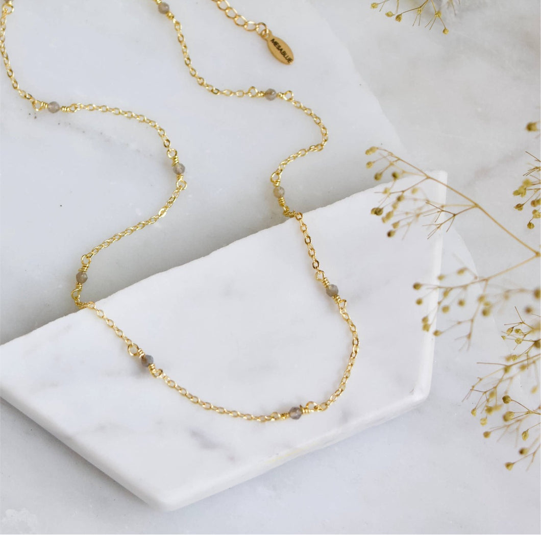 Mesa Blue Labradorite Choker Necklace