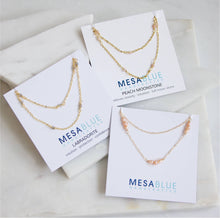 Load image into Gallery viewer, Mesa Blue Peach Moonstone Choker Necklace
