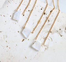 Load image into Gallery viewer, Mesa Blue Moonstone Freeform Slice Necklace
