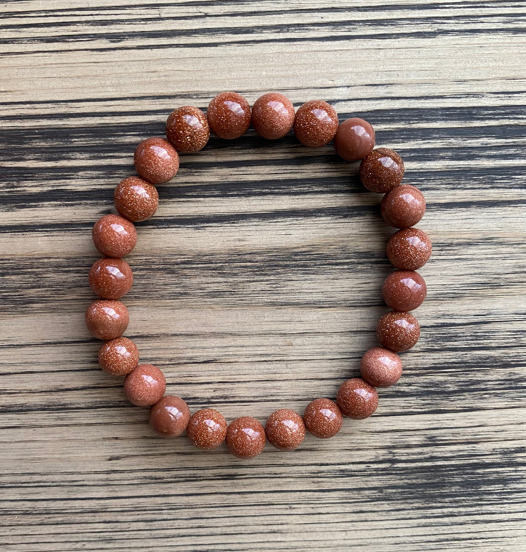 Goldstone Beaded Stretch Bracelet