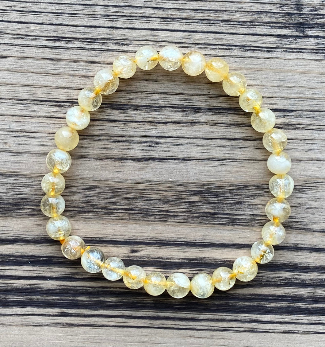 Citrine Beaded Stretch Bracelet