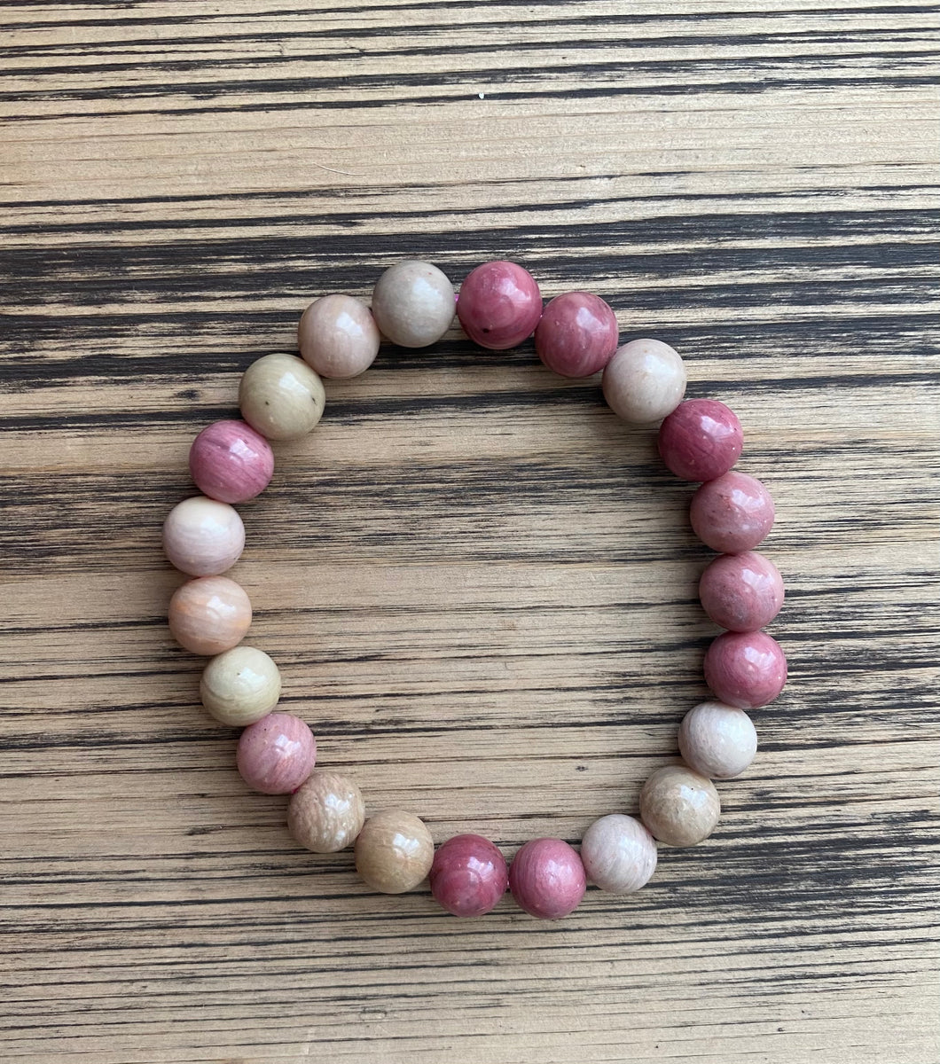 Rhodonite Beaded Stretch Bracelet