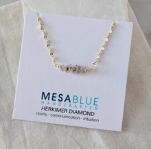 Load image into Gallery viewer, Mesa Blue Herkimer Diamond Necklace
