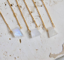 Load image into Gallery viewer, Mesa Blue Moonstone Freeform Slice Necklace
