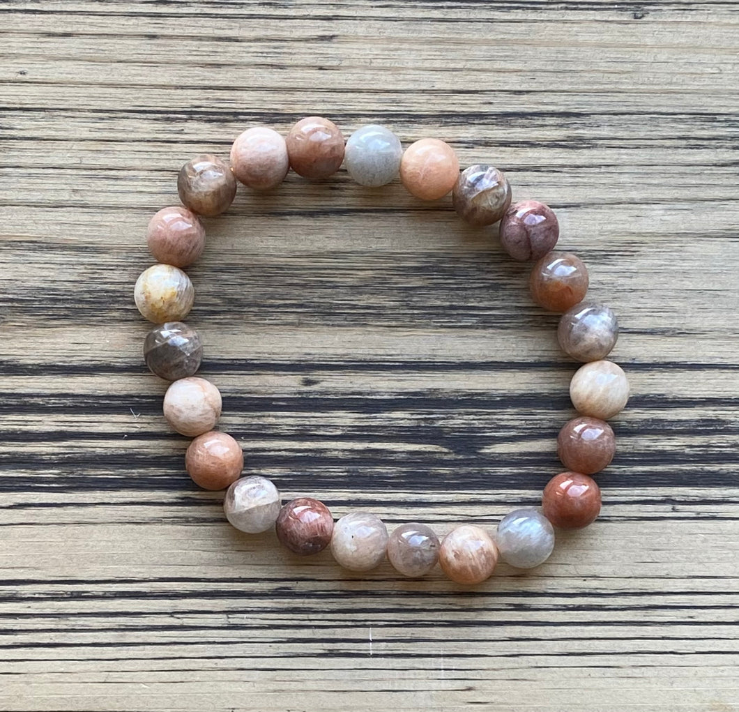 Moonstone Beaded Stretch Bracelet
