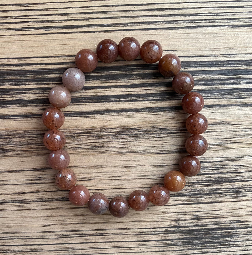 Purple Aventurine Beaded Stretch Bracelet