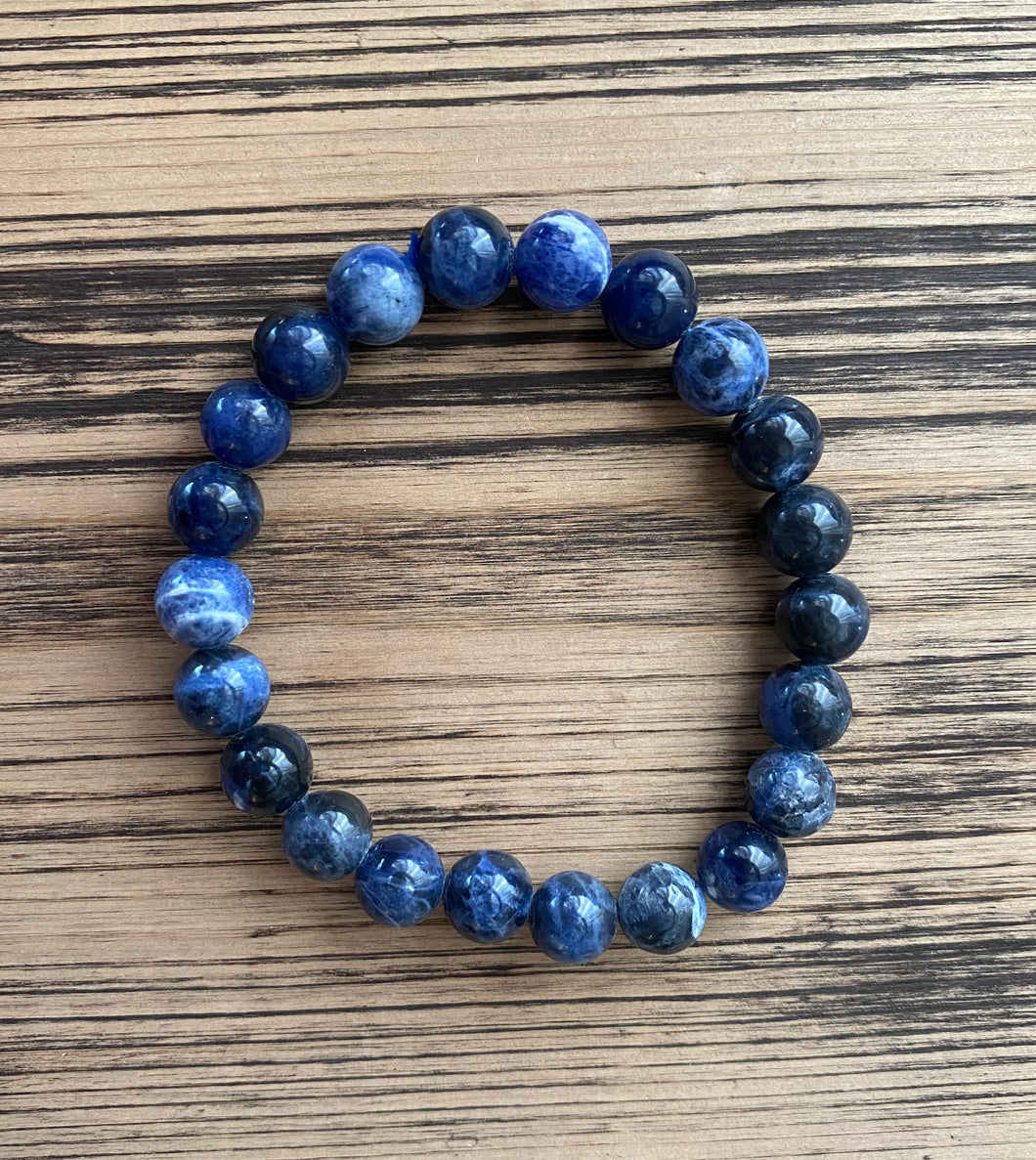 Sodalite Beaded Stretch Bracelet