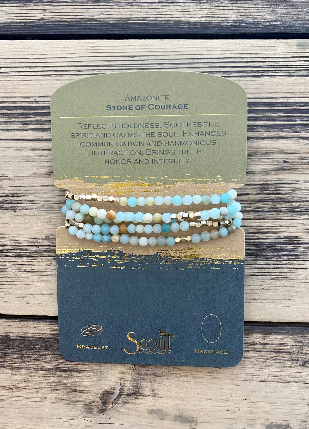 Scout Curated Wears Amazonite Wrap Bracelet/Necklace
