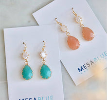 Load image into Gallery viewer, Mesa Blue Opalite Aventurine Earrings
