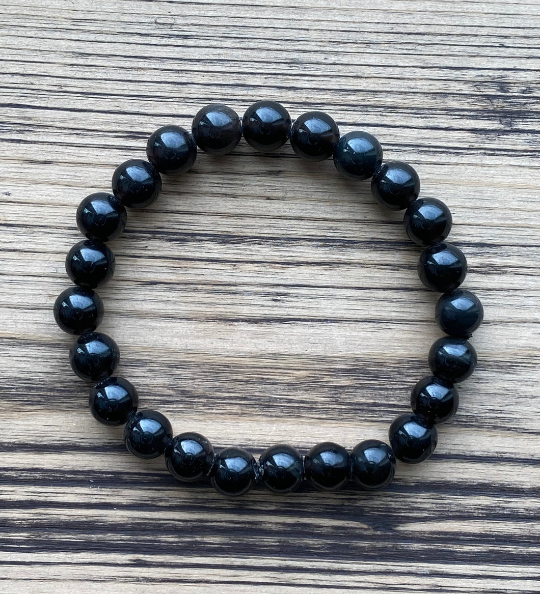 Black Obsidian Stretch Bracelet