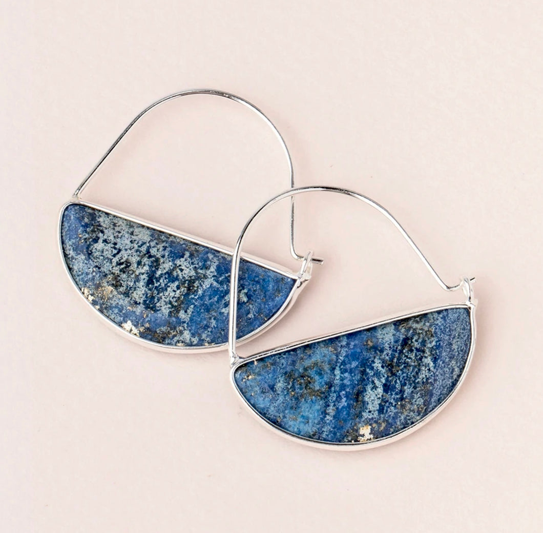 Scout Curated Wears Lapis Silver Hoop Earrings