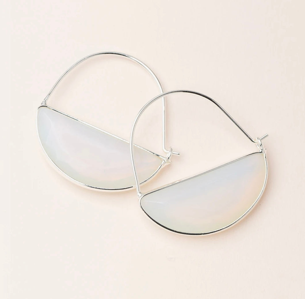 Scout Curated Wears Opalite Silver Hoop Earrings