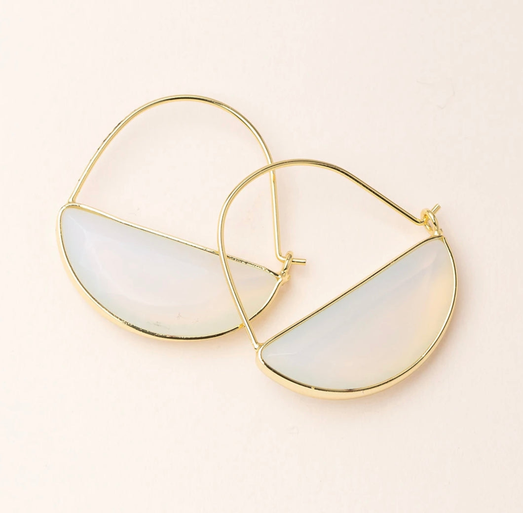 Scout Curated Wears Opalite Gold Hoop Earrings
