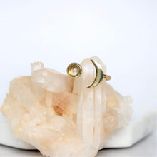 Load image into Gallery viewer, Mesa Blue Labradorite Crescent Moon Ring
