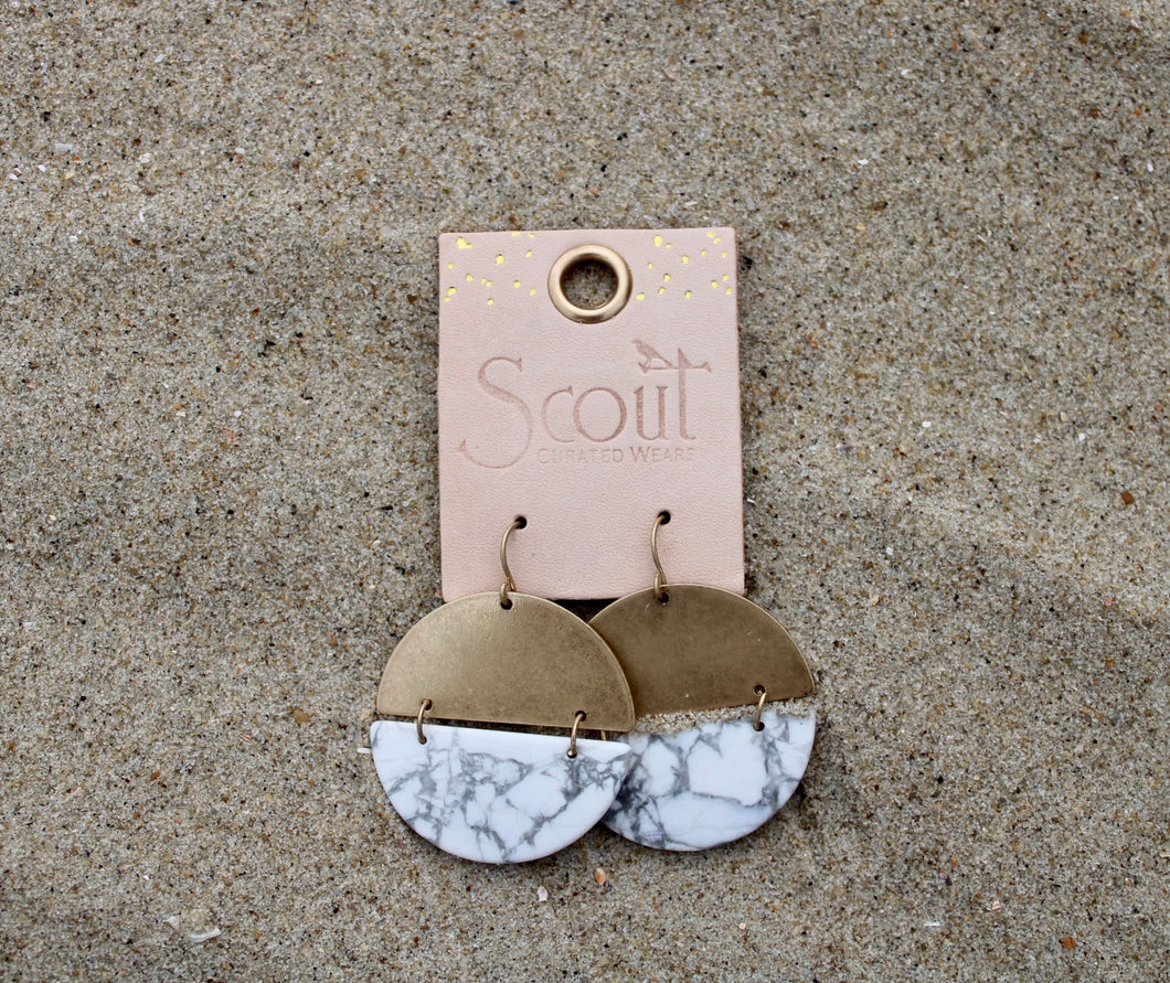 Scout Curated Wears Full Moon Howlite Earrings