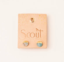 Load image into Gallery viewer, Scout Curated Wears Amazonite Dipped Stone Stud Earrings

